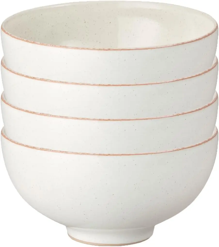 

Heritage Atrium Rice Bowls Set of 4-16.2oz Everyday Cereal, Soup, Dessert Bowls - Dishwasher Safe & Microwave Safe Ceramic Stone