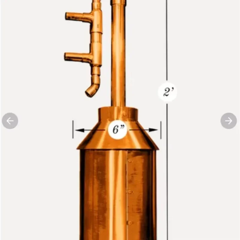 Copper Moonshine Pot Still Kit, 1 Gallon
