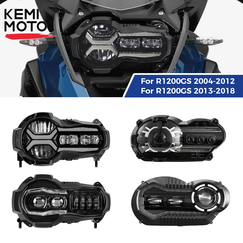 Montagem de Faróis LED para Motocicleta, Lâmpada para BMW R1200GS K50 K51 2004-2012 2013-2018, R1200 GS LC R 1200GS ADV Adventure