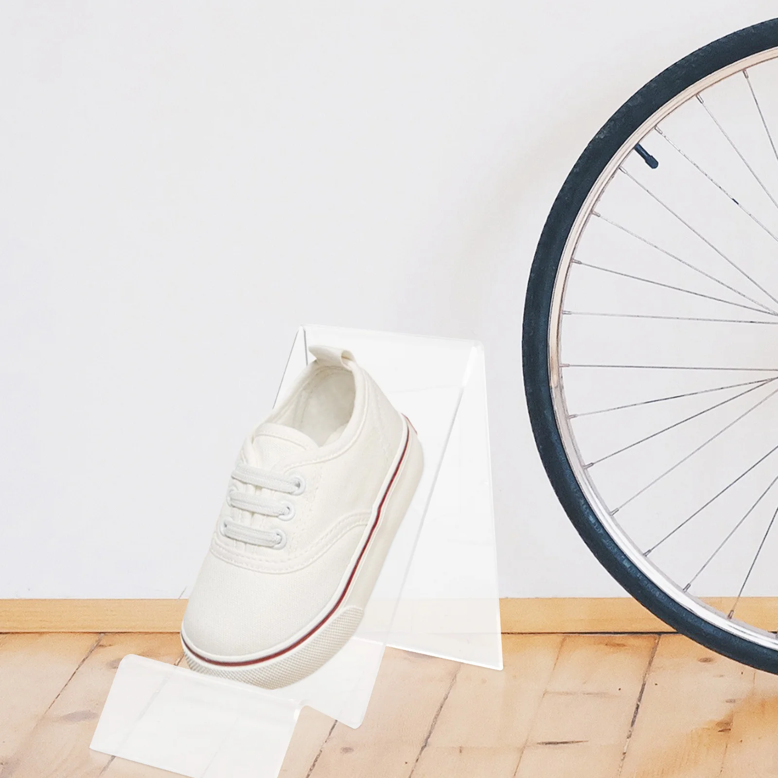 

2Pcs Shoes Display Stand Selected Material Deform-Resistant Storage Solution Shoes Storage Rack Footwear Display Rack