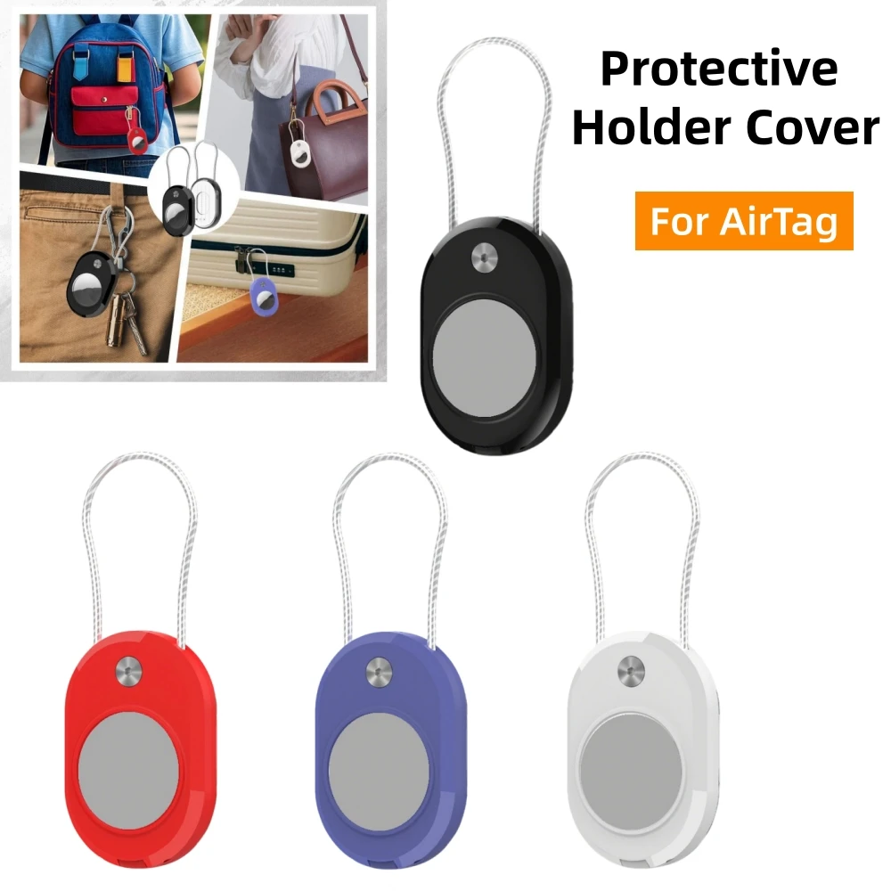 Fall Für Apple AirTag Draht Kabel Sichere Airtag Halter Schutzhülle für Air Tag Lock Fall Schlüsselbund Schlüssel Ring Für Schlüssel Gepäck