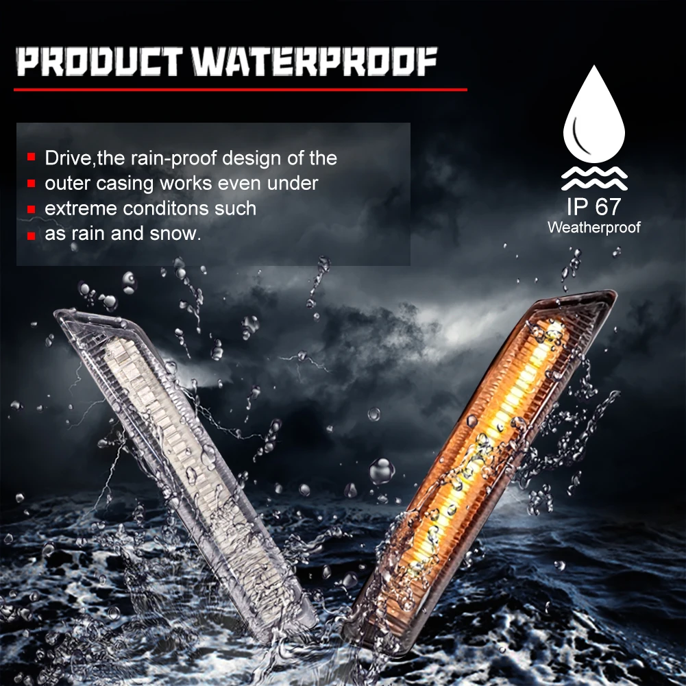 2PCS Sequential LED Side Mirror Blinker Signal Light For Grand Caravan Town & Country - view 6
