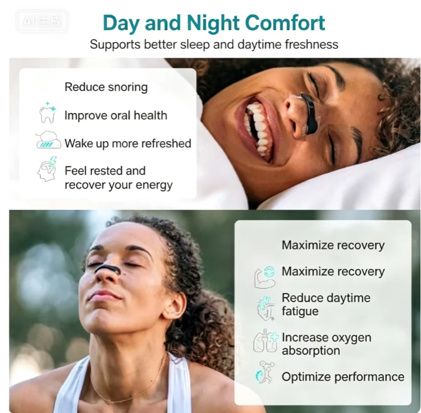 Adult Premium Nasal Dilator Strips Supply, Anti-Snoring Nose Breathing Aid, Relieve Blocked & Stuffy Nose, Nasal Patches for Comfortable Night Sleep