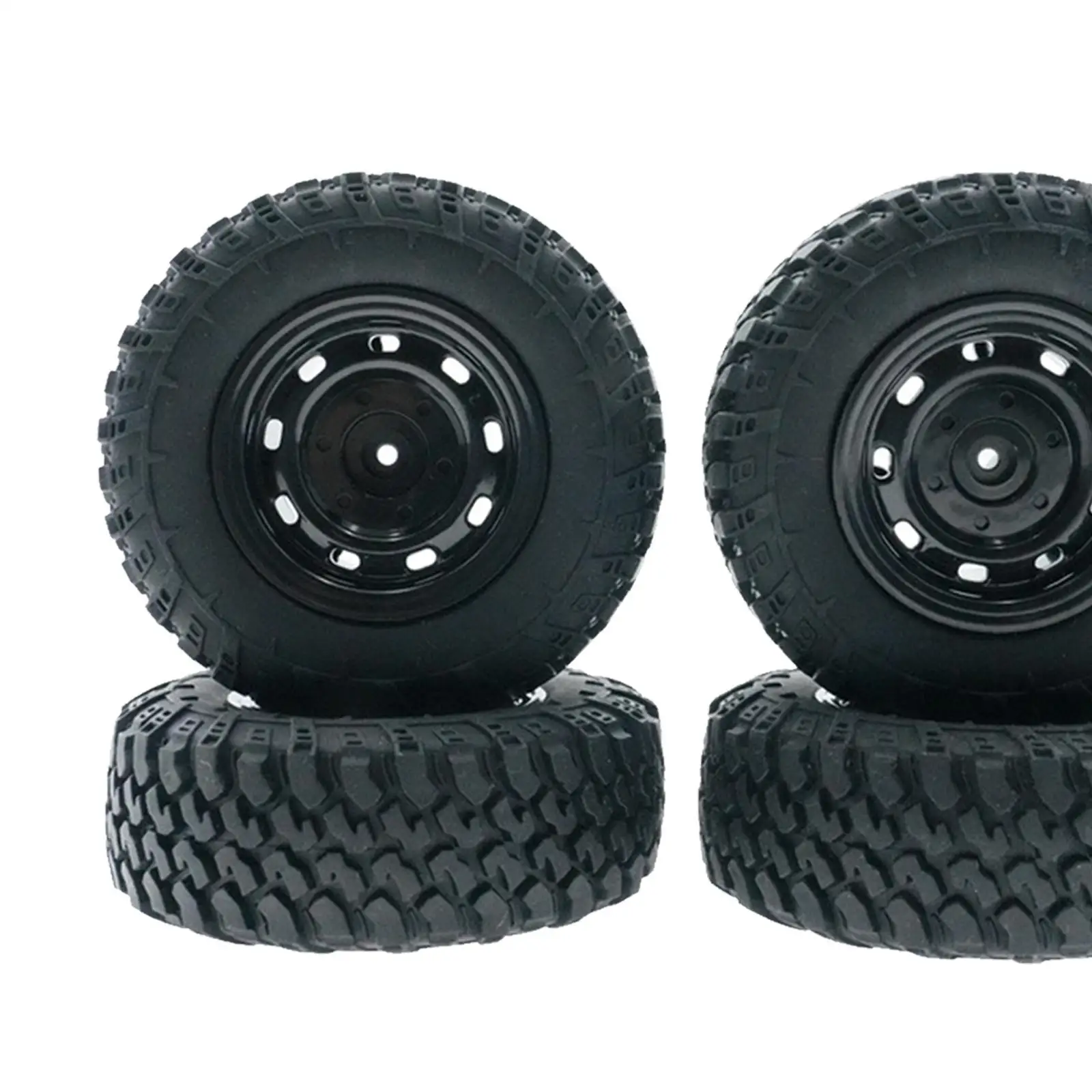 4개 RC 자동차 타이어 튼튼한 예비 부품 액세서리 고무 휠 타이어 MN90 MN91 MN98 MN99S 1:12 RC 모델 자동차 교체용