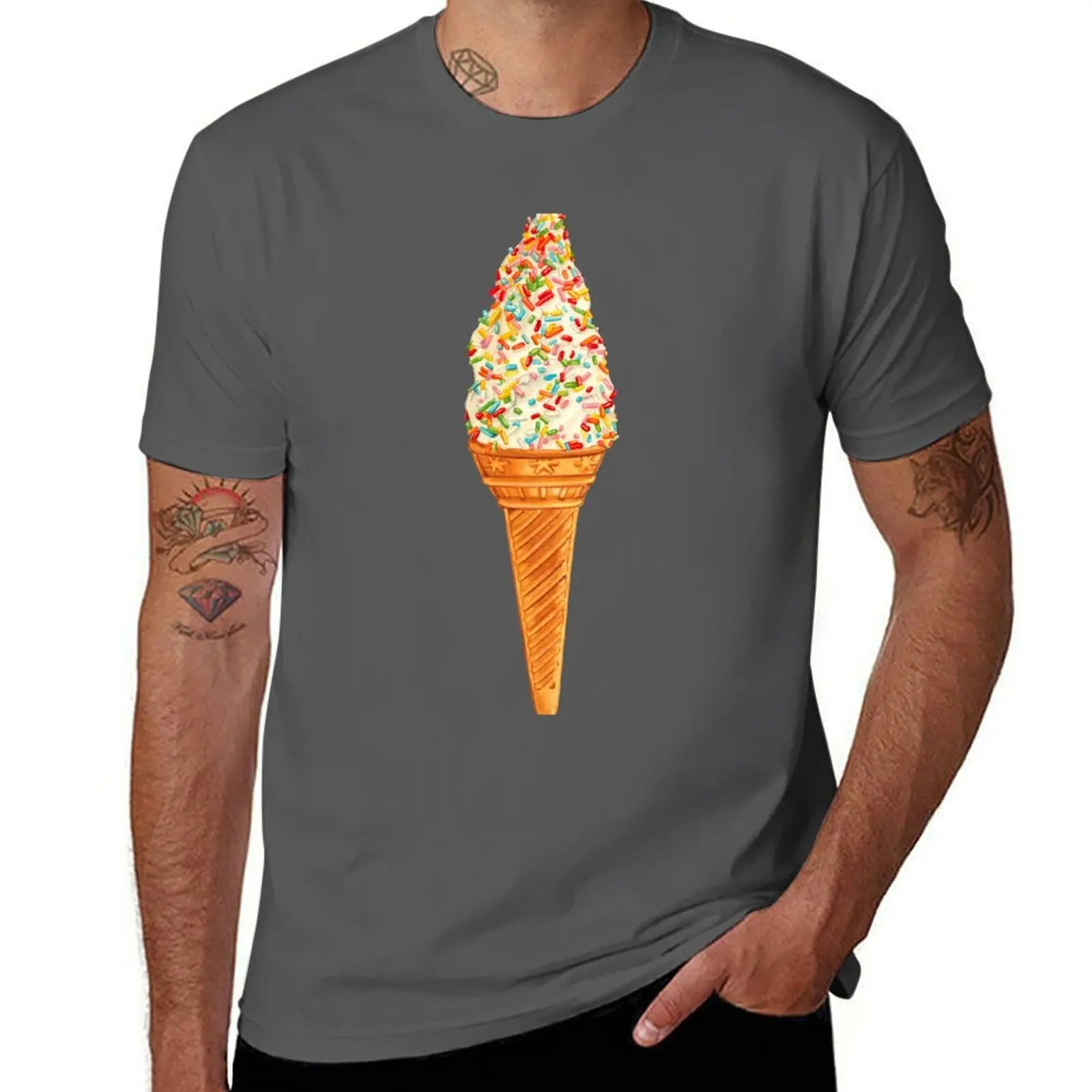 

Pattern Ice Cream Blue - Sprinkle T-Shirt Independence Day Short Sleeve T-Shirt
