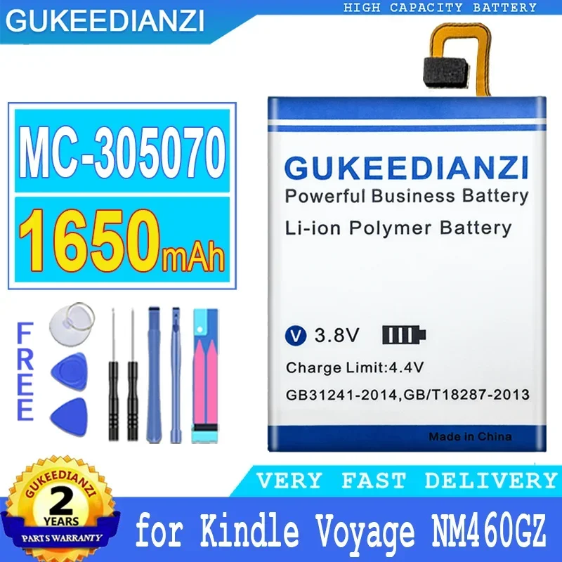 

1650mAh High Capacity Replacement Spare Battery For AMAZON Kindle Voyage NM460GZ 58-000056 MC-305070 S13-R2 S13-R2-A Tablet