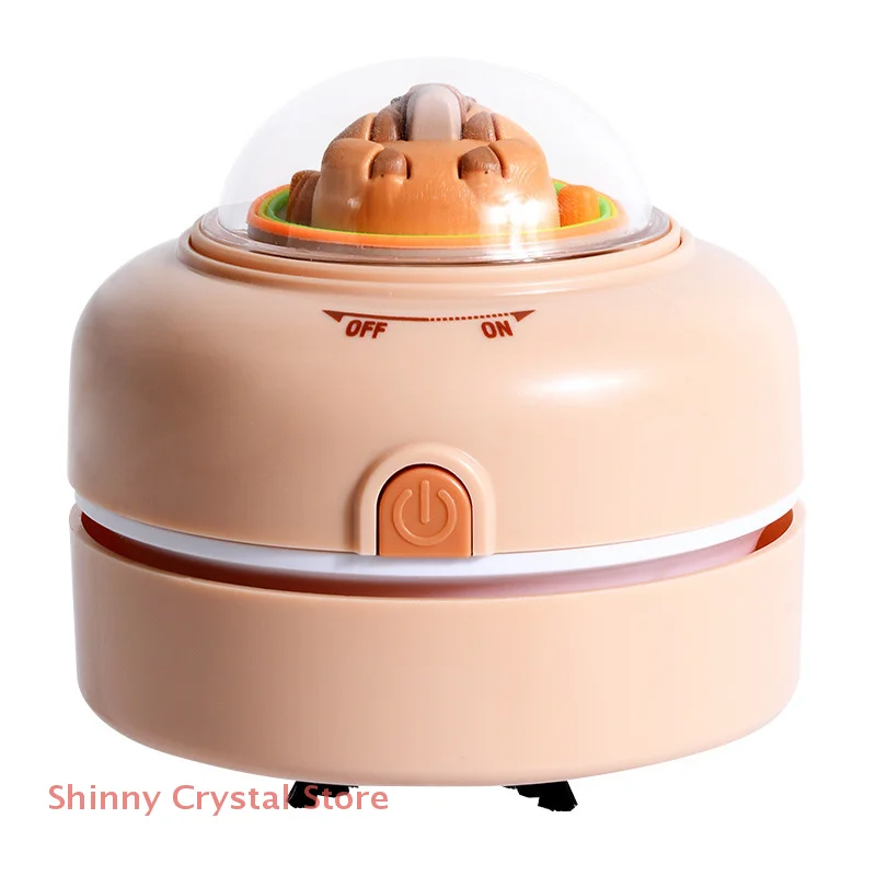 Mini Handheld Desktop Vacuum Cleaner Cute Capybara Electric Cleaner Student Uses Rubber Chip Collector School Office Supplies