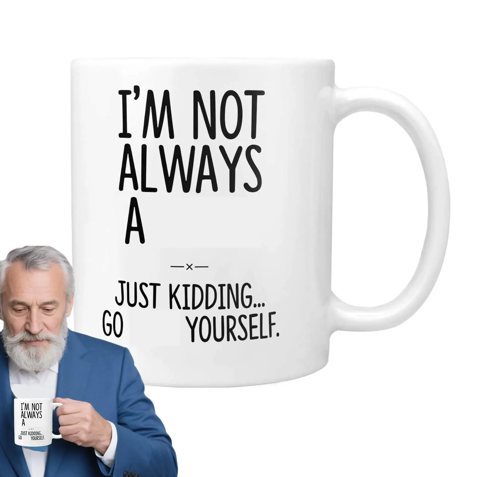 

Funny Coffee Mug Ceramic Tea Mug Drinking Cup Desktop Ornament For Kitchen Home Living Room Daily Use Study School Travel