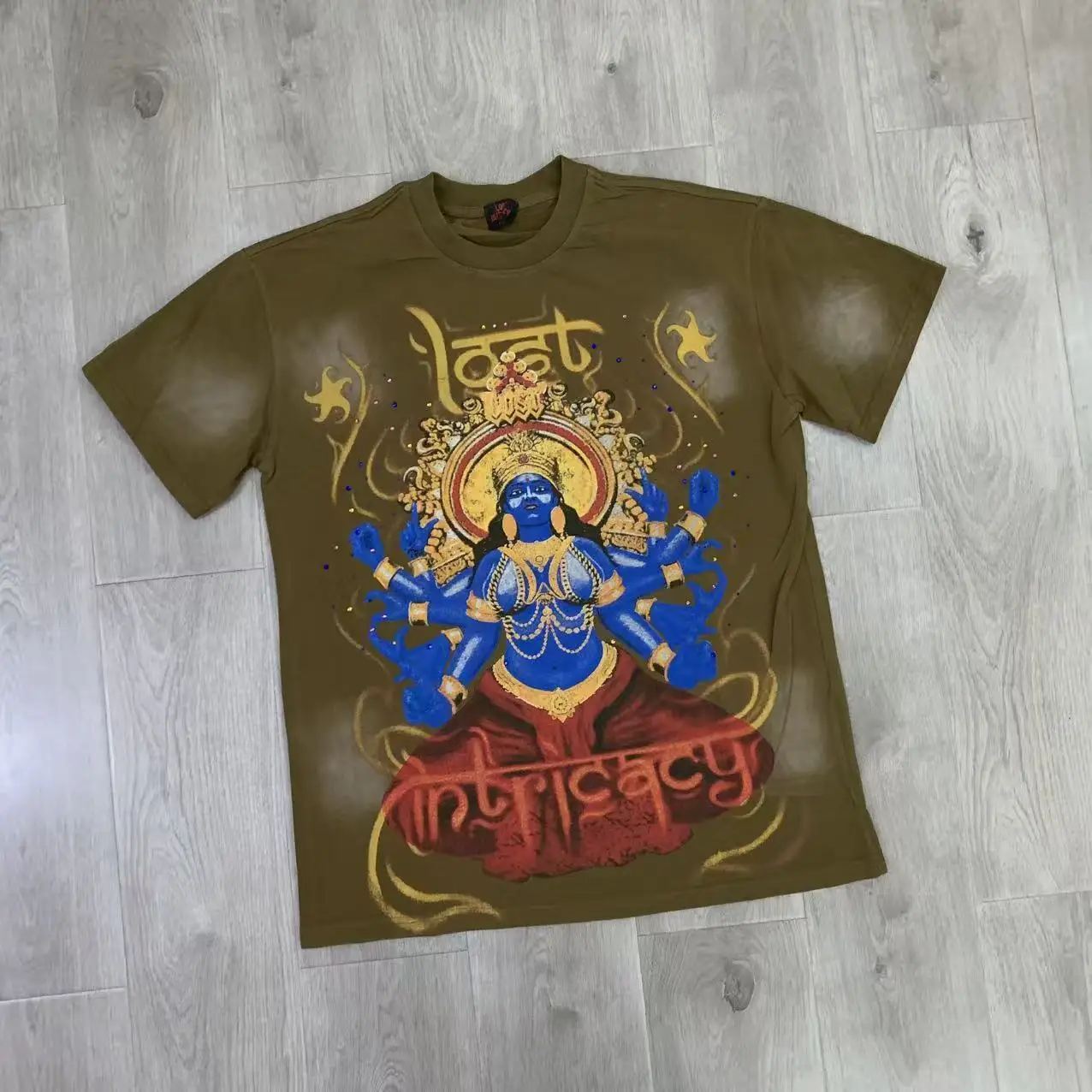 

Уличная одежда, цветные футболки со стразами и короткими рукавами для мужчин, свободные мешковатые футболки с круглым вырезом Vitnage, майка большого размера