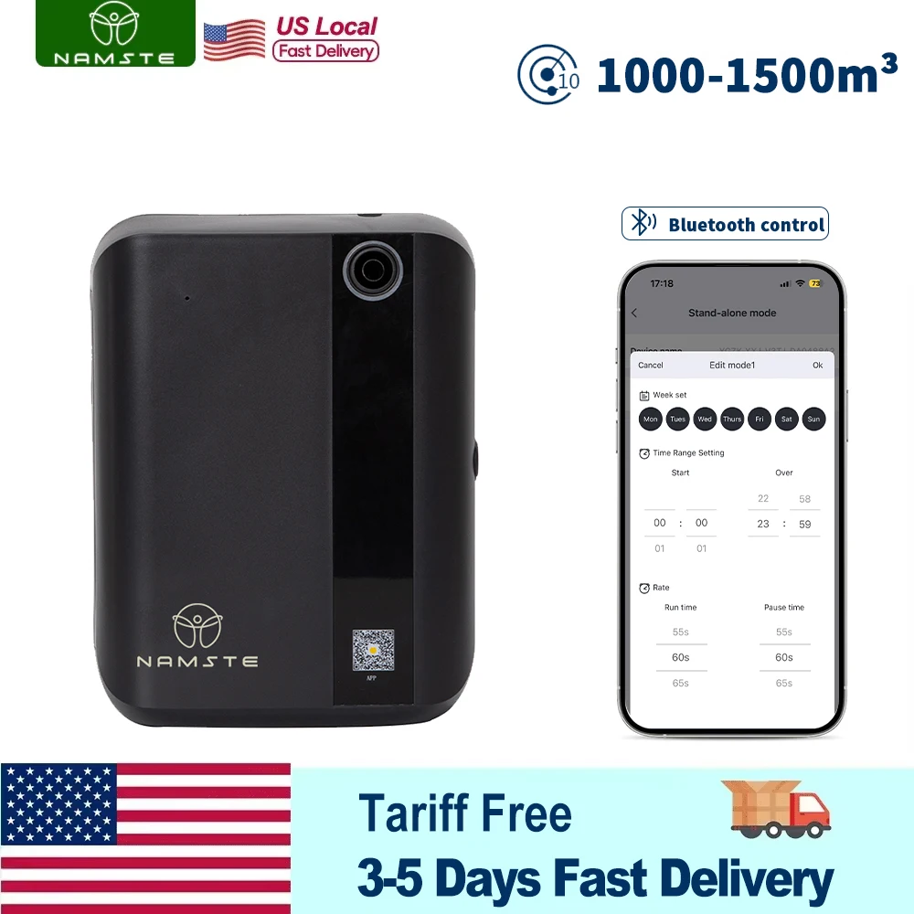 

NAMSTE 1500m³ Bluetooth Aroma Diffuser For Home Perfume Essential Oils Air Freshener 500ML Capacity HVAC Fragrance Flavoring