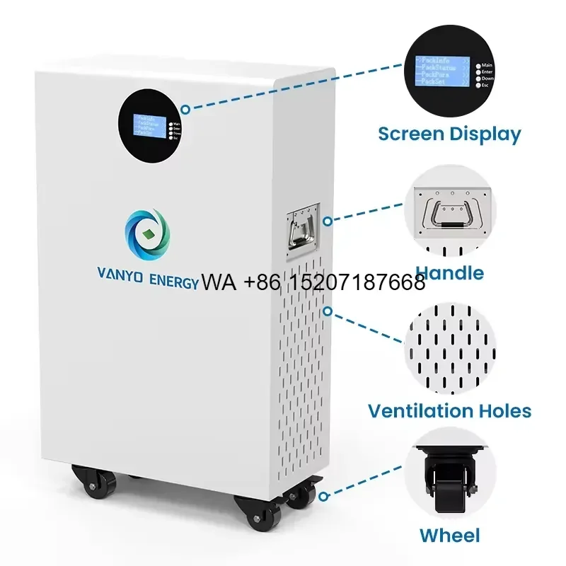 Wmwmnu 51.2V 16kWh LiFePO4 Home Energy Storage Battery 314Ah Lithium Battery Pack for Solar ESS