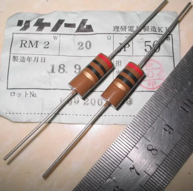 

10pcs/lot Original Japanese RIKEN RM 2W 20R 8x18mm 5% Carbon Film Audio Fever Resistance free shipping
