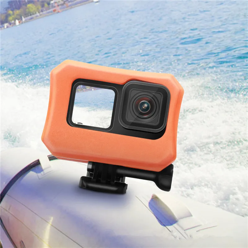 Orange Floaty Case for GoPro Hero 12 11 10 9 Black Camera Accessories Diving Floating Protective Cover for Go Pro 10 9