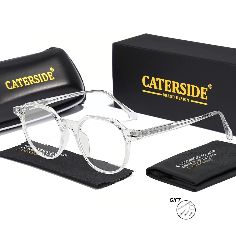 CATERSIDE Minimalist Women's Optical Glasses Reading Home Customized Prescription Eyeglass Men's Daily Decorative Eyewear