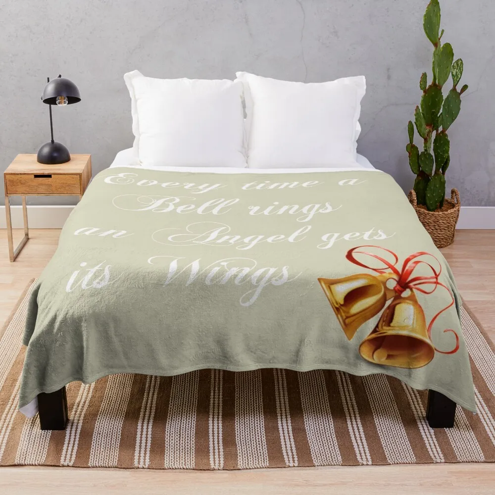 

Every Time A Bell Rings An Angel Gets Its Wings Throw Blanket Sofa Quilt Cute bed plaid Bed Blankets