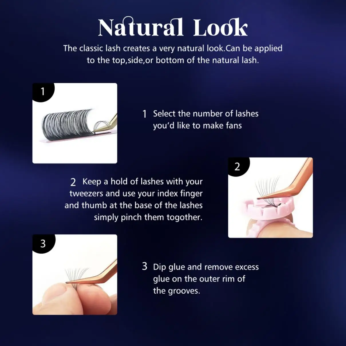 Gollee 12 linhas pessoais cílios postiços premium volume de seda clássico lash extensão cílios natural macio fosco escuro cílios