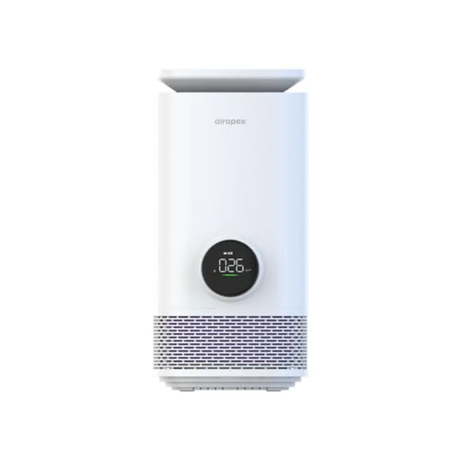 

Bedroom air purifier and evaporative humidifier combo with HEPA filter, self-clean function, white, for allergies, pets, dust,