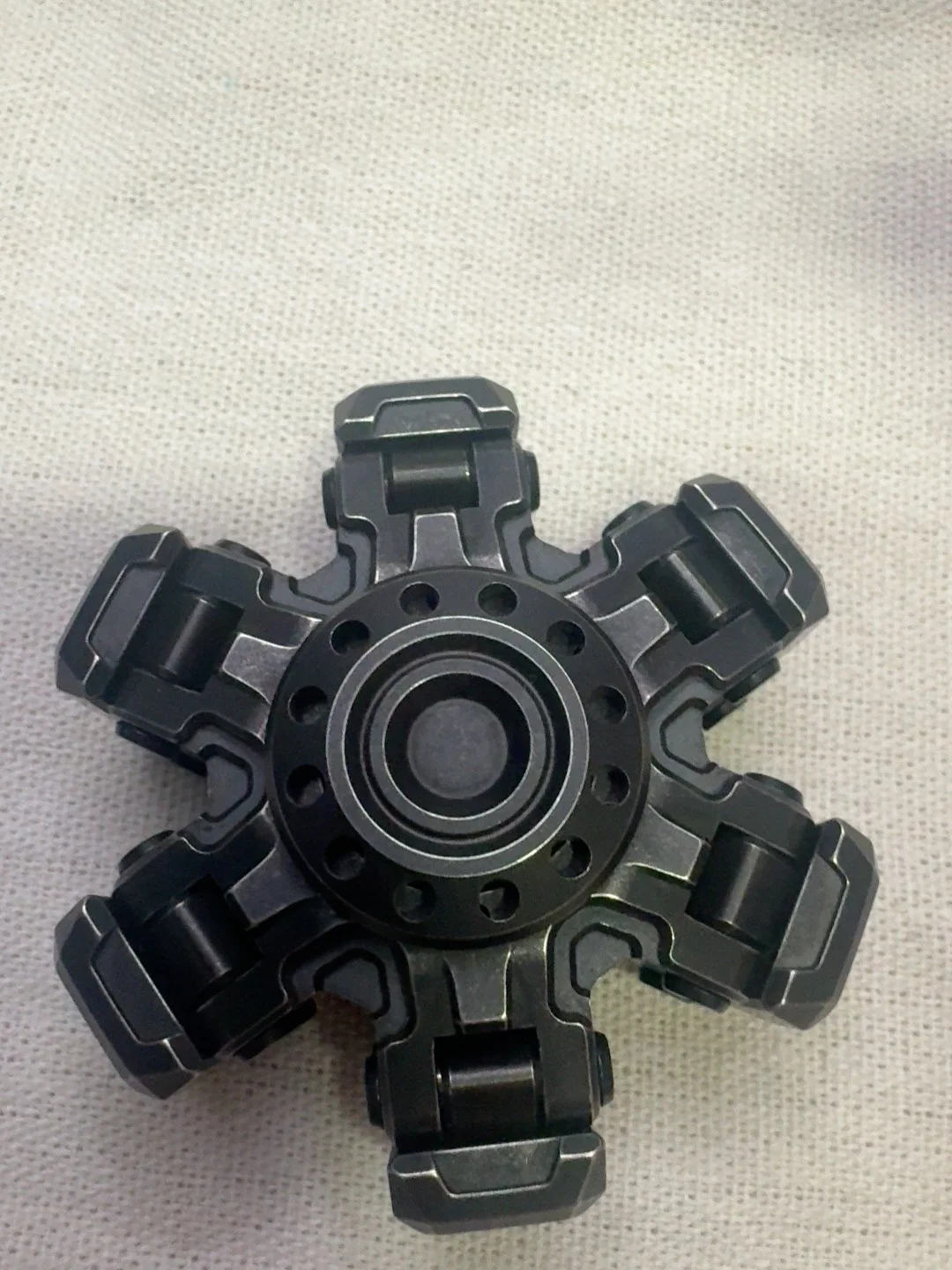 Used EDC Nine Hand Machine City X Sprocket Fidget Spinner