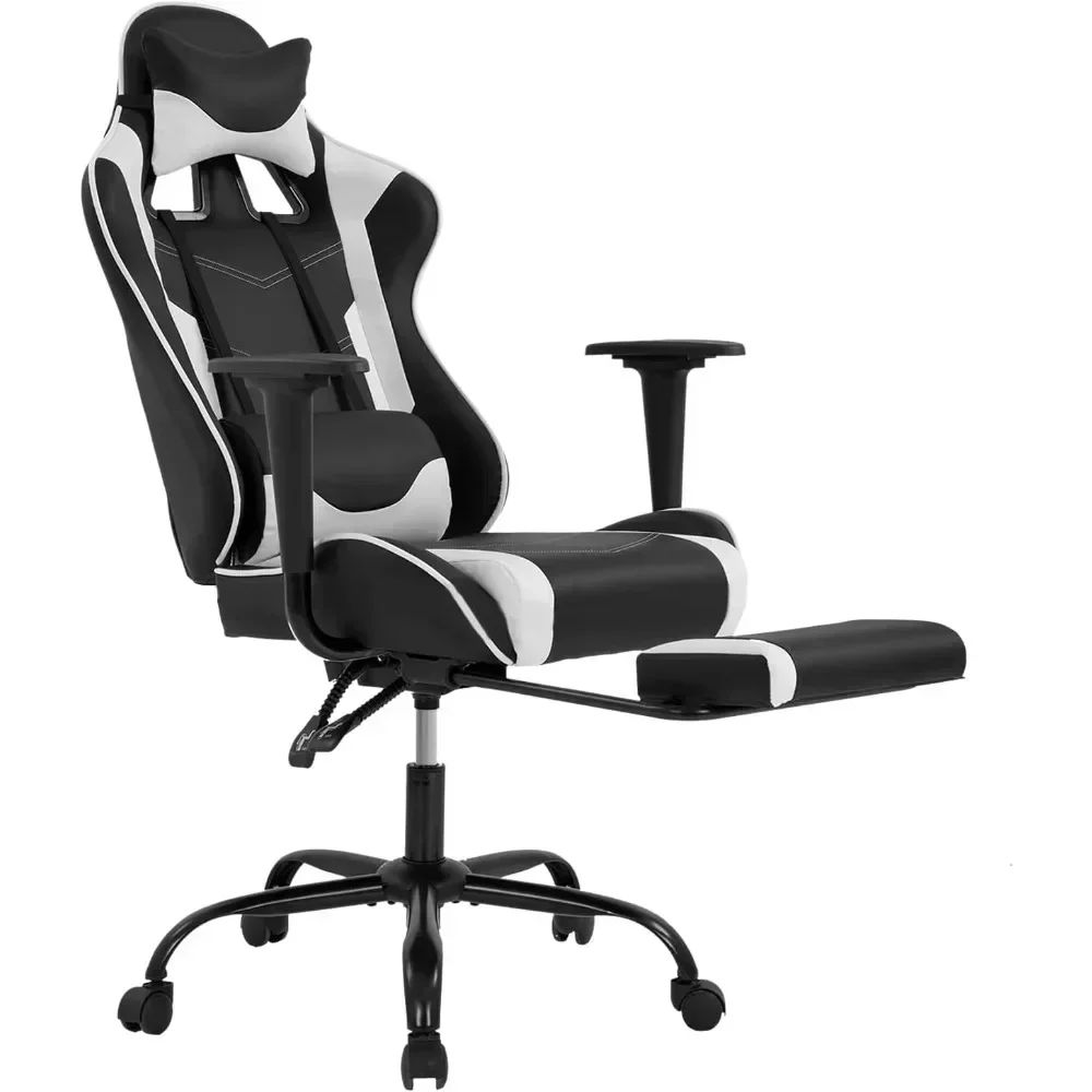Ergonomic Office Chair PC Gaming Chair Executive PU Leather Computer  Lumbar Support Swivel Chair