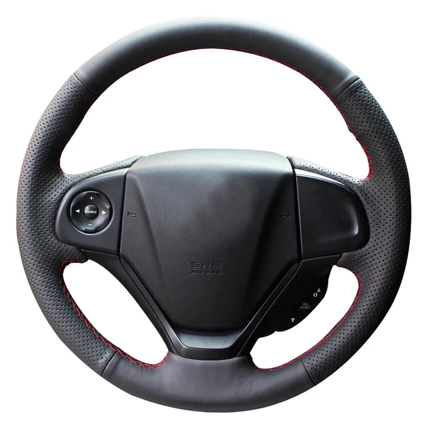

DIY Artificial Leather Hand-Stitched Non-slip Breathable Steering Wheel Cover For Honda CRV CR-V 12-16 Car Interior Accessories