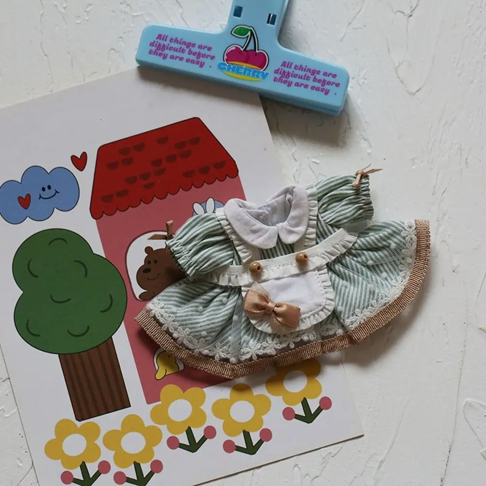 고품질 수제 인형 사랑스러운 옷 로리타 귀여운 봉제 인형 옷 10cm 면화 인형에 대한 5 색 인형 드레스