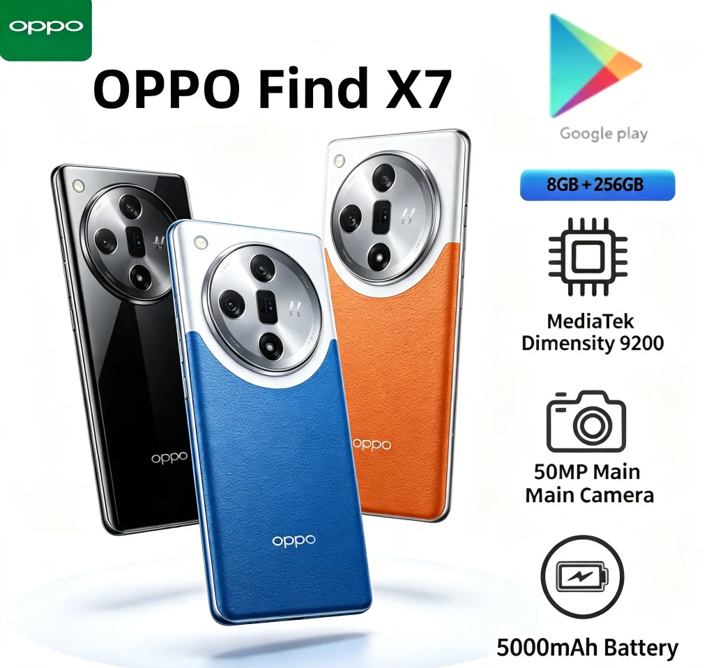 Latest Release 2026 OPPO Find X7 5G Mobile Phone 6.78-inch Display MediaTek Dimensity 9300 Flagship Chip 50MP Rear Camera 100W