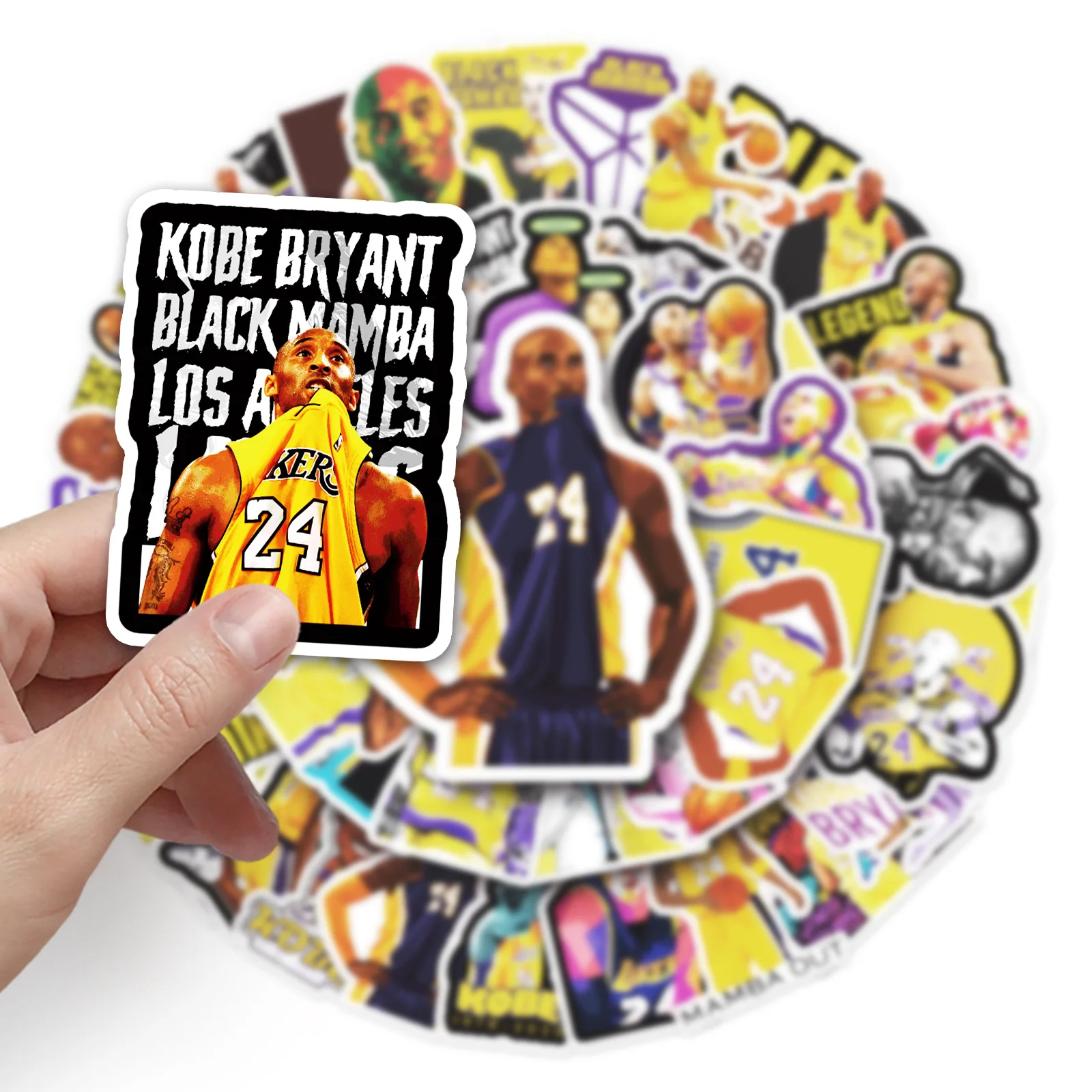 NBA kube Bryant ملصق جرافيتي كلاسيكي, Los Angeles Lakers, حقائب سفر, كمبيوتر, دفتر ملاحظات, هاتف خلوي, ديكور سيارة, 50