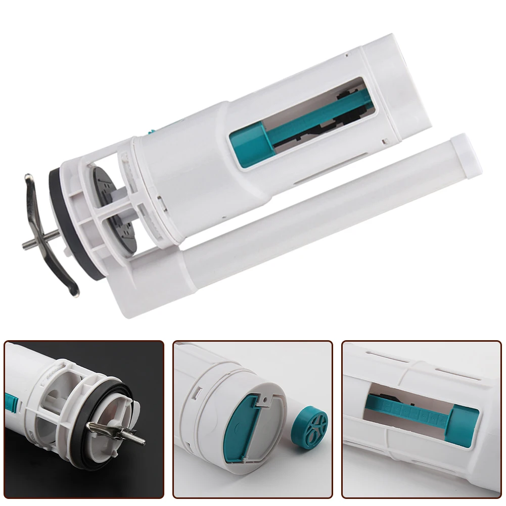 Toilet Cistern ABS Toilet Flush Valve Adjustable Height Sturdy Thread Adjustable Height Dual Flush Push Button