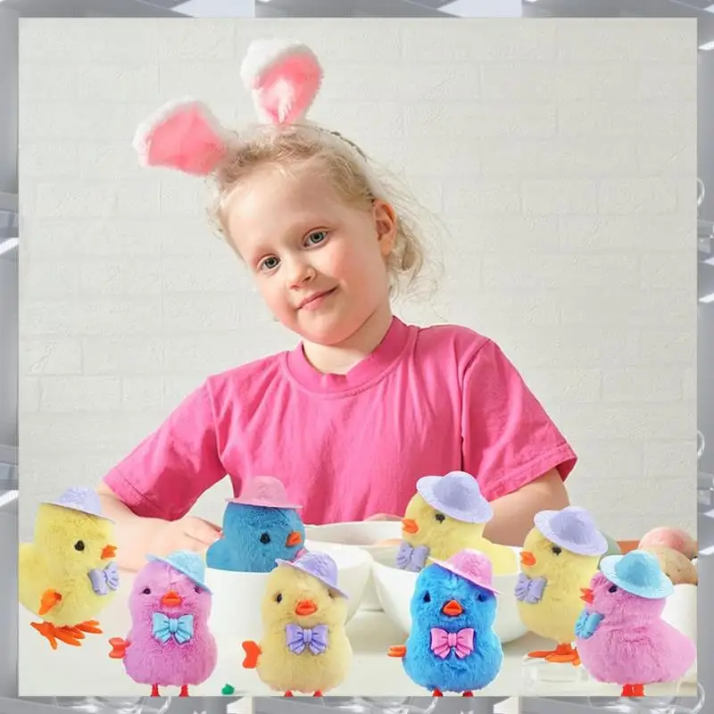 

A84F-4Pack Пасхальный плюшевый прыжок для детей ясельного возраста, покупок на Пасху, простой в использовании петух