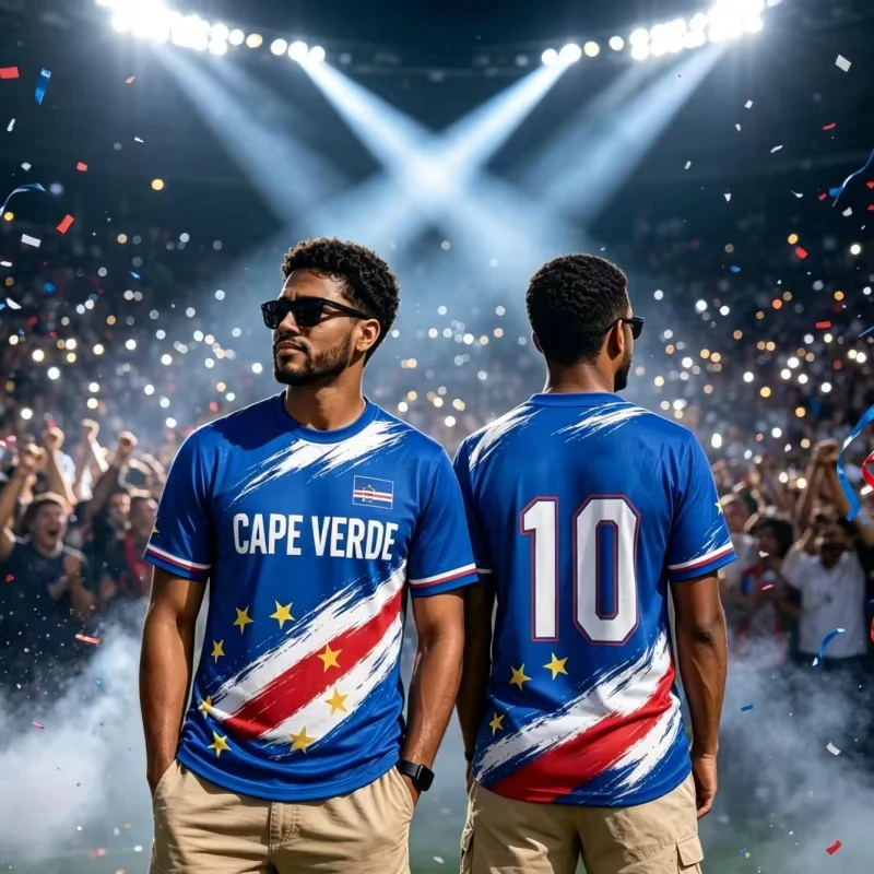 2026 Summer New Cape Verde Football Jersey Sport Unisex Fan Match Day T-shirt Breathable Speed Drying Sportswear Family Kid Tees