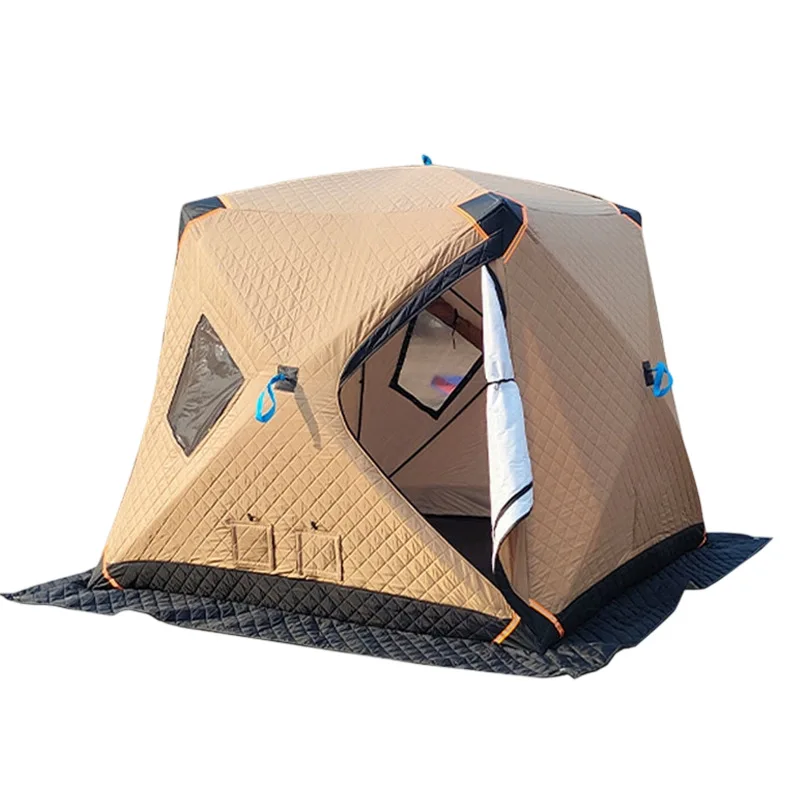 Outdoor winter fishing windshield padded tent Thickened warm and cold-proof snow fishing hut Portable ice fishing house tent