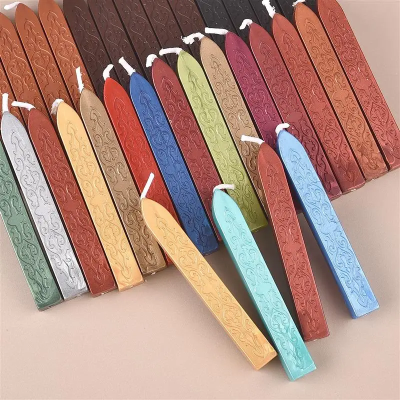 5pcs Wax Seal Sticks, Antique Sealing Wax Sticks With Wick For Postage Letter Retro Vintage Wax Seal Stamp Wedding Invitation