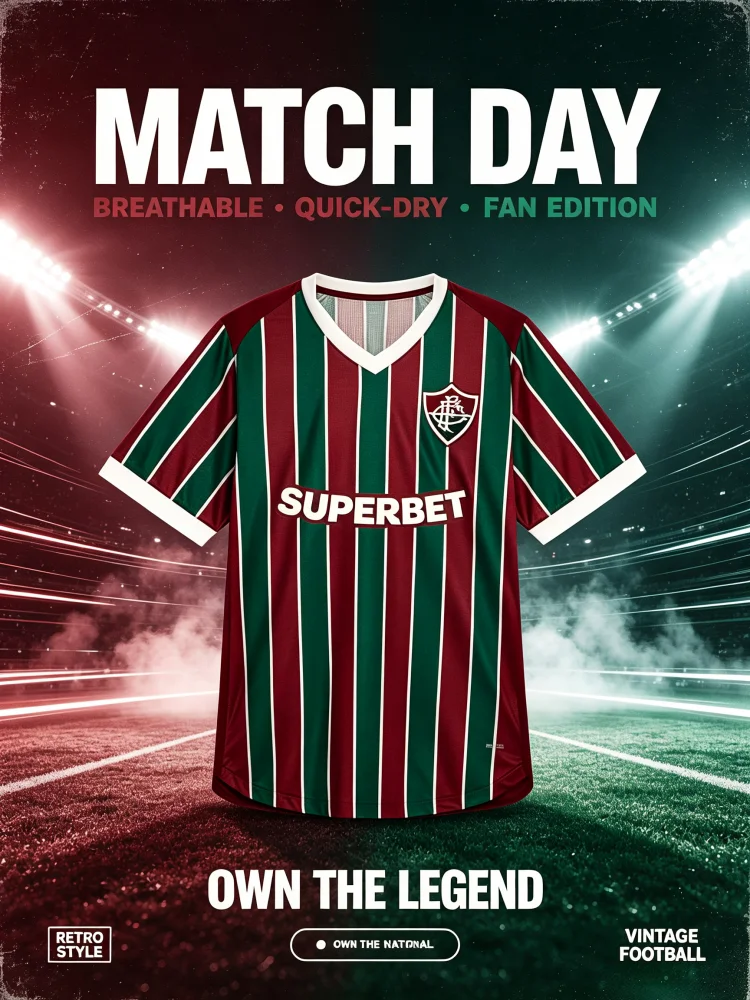 2026 Men Women Fluminense Soccer Jersey Fans Short Sleeve Football T-Shirt Sport Uniform Classic Retro Striped Family Kids Tees