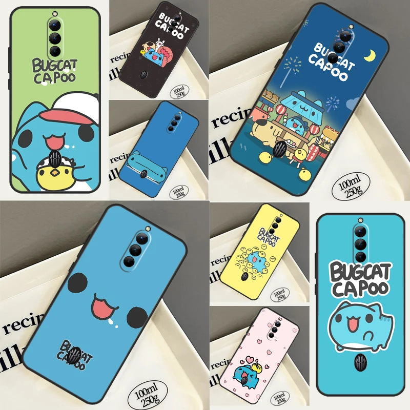 Love Comic Cat Bugcat Capoo Case For ZTE Nubia Red Magic 6S 7S Pro 5G 5S 6R 6 7 Pro Red Magic 8 Pro Plus Phone Cover