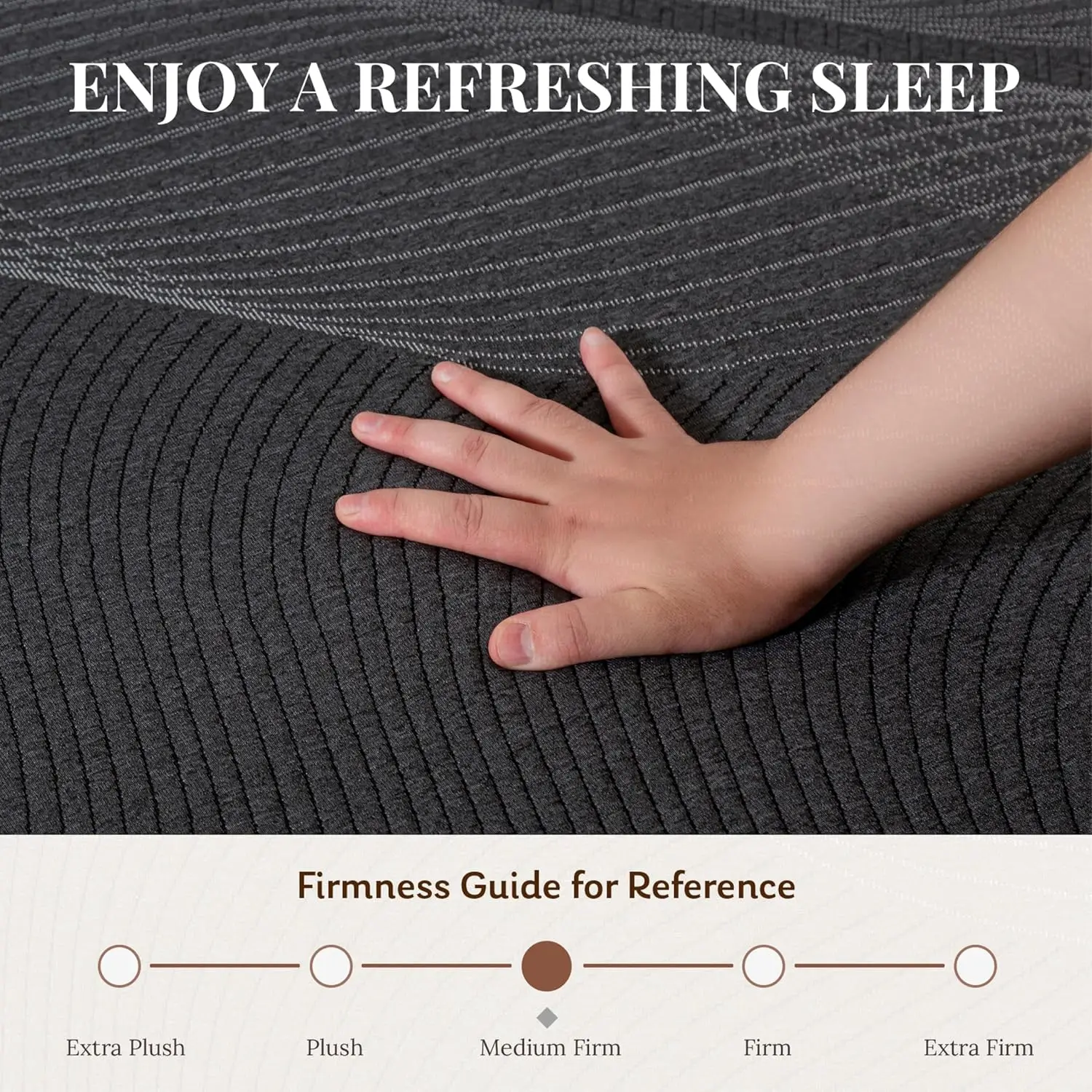 مرتبة كوين مقاس 12 بوصة، مرتبة إسفنجية ذكية من فحم الخيزران، تبريد وتخفيف الضغط، سرير في صندوق، مبيعات المصنع مباشرة #5