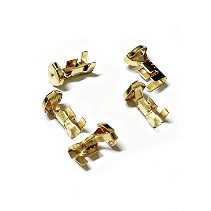 100Pcs 5x20mm 6x30mm DJ9007A Gold Plated Fuse Holder Auto Brass Wire Harness Crimp Terminal Button Contact Connector
