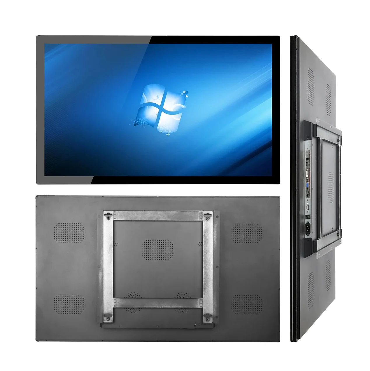 23.6 27 32 43 49 55 65 Inch Industrial Screen Touch Monitor LCD Display Capacitive IR Touch Camera Light Sensor 4K Optional