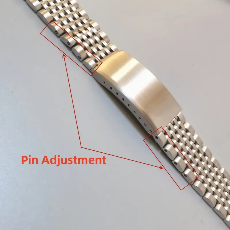 18mm 20mm 22mm 316L Stainless Steel Bead of Rice Straight End Silver Nine Beads Watch Strap Band Bracelet Fit for OMG Watches