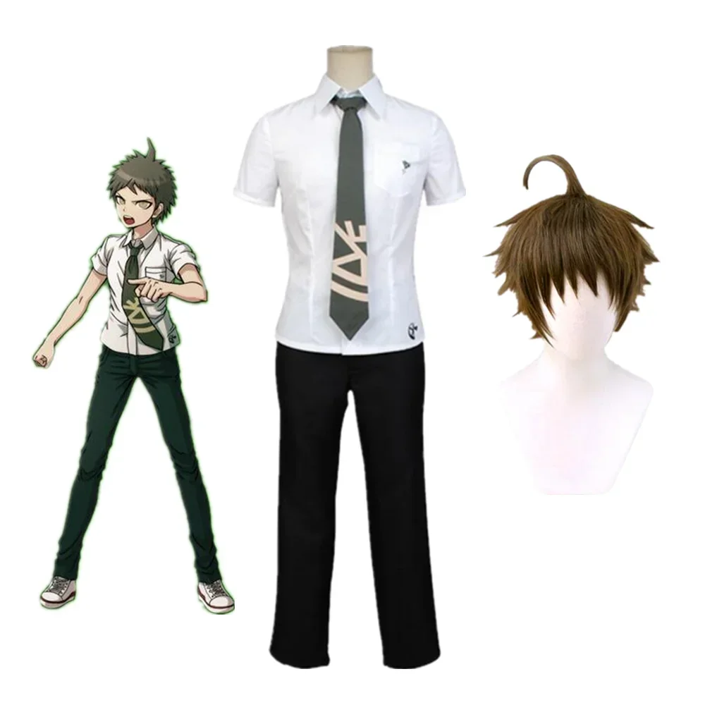 Anime Danganronpa Hinata Hajime School Uniforms Set Cosplay Costumes And Wig