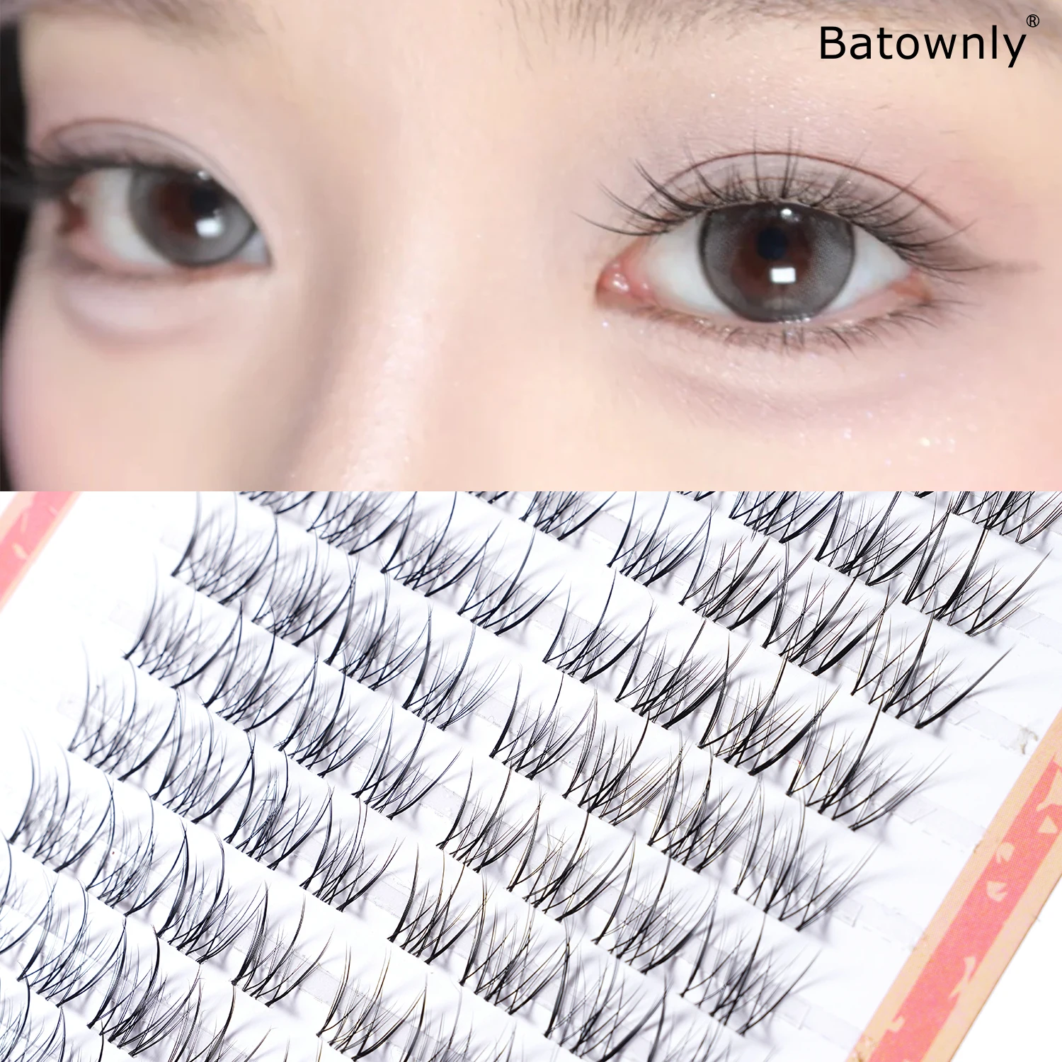 False Eyelashes Natural - 80 clusters natuurlijke valse wimpers in