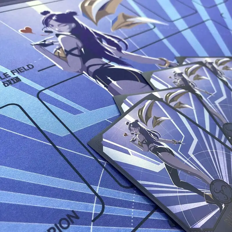 Runes Battlefield Ahri Kaisa DIY self-made Anime Game Battle card Rubber Card Pad Mouse Pad Keyboard Pad 600*30*3mm