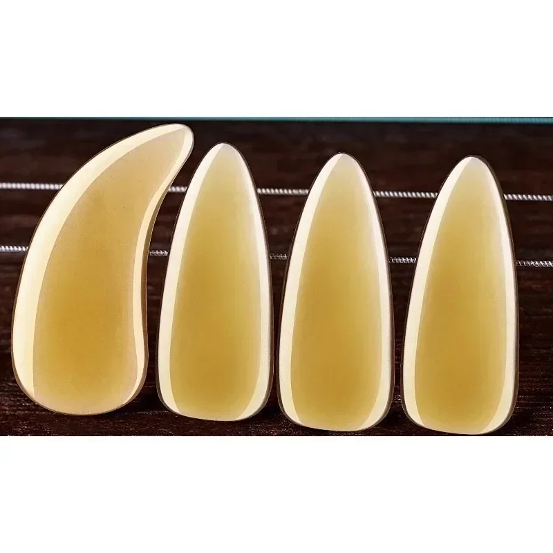 Guzheng Cow Horn Nail Professional Performance Grade Children's Adult Groove Nail Natural Cow Horn Double Sided Arc Finger Shake