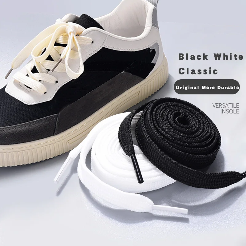 2Pairs 90cm~160cm Classic Thicken Laces for Sneakers Elasticity Flat Shoelaces Shoe Laces for Shoes Classic Soft Shoestrings