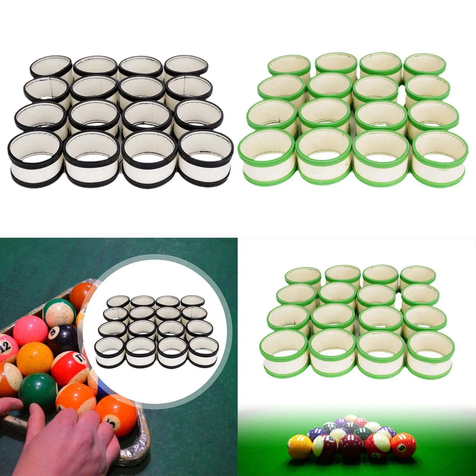 

16Pcs Cleaner Felt Quiet Long Service Life for Table Ball Machine Efficient Replacement Billiard Ball Cleaning Machine Wool Ring