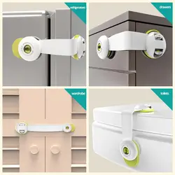 Serratura per armadietto di sicurezza per bambini protezione per bambini serratura per porta del cassetto per bambini cassetti armadi bloccanti per frigorifero per bambini chiusura in plastica