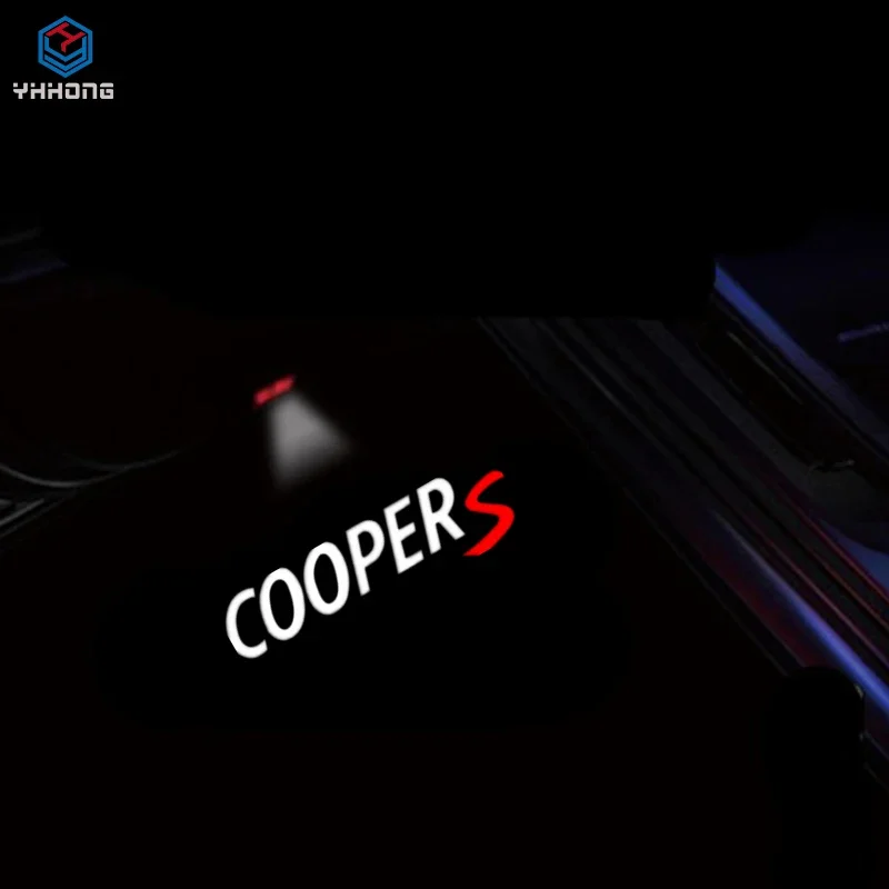 

2X LED Lights Car Door Projector Welcome Light Auto Accessories For Mini Cooper One S JCW R55 R56 R50 R53 R60 F55 F56 Countryman