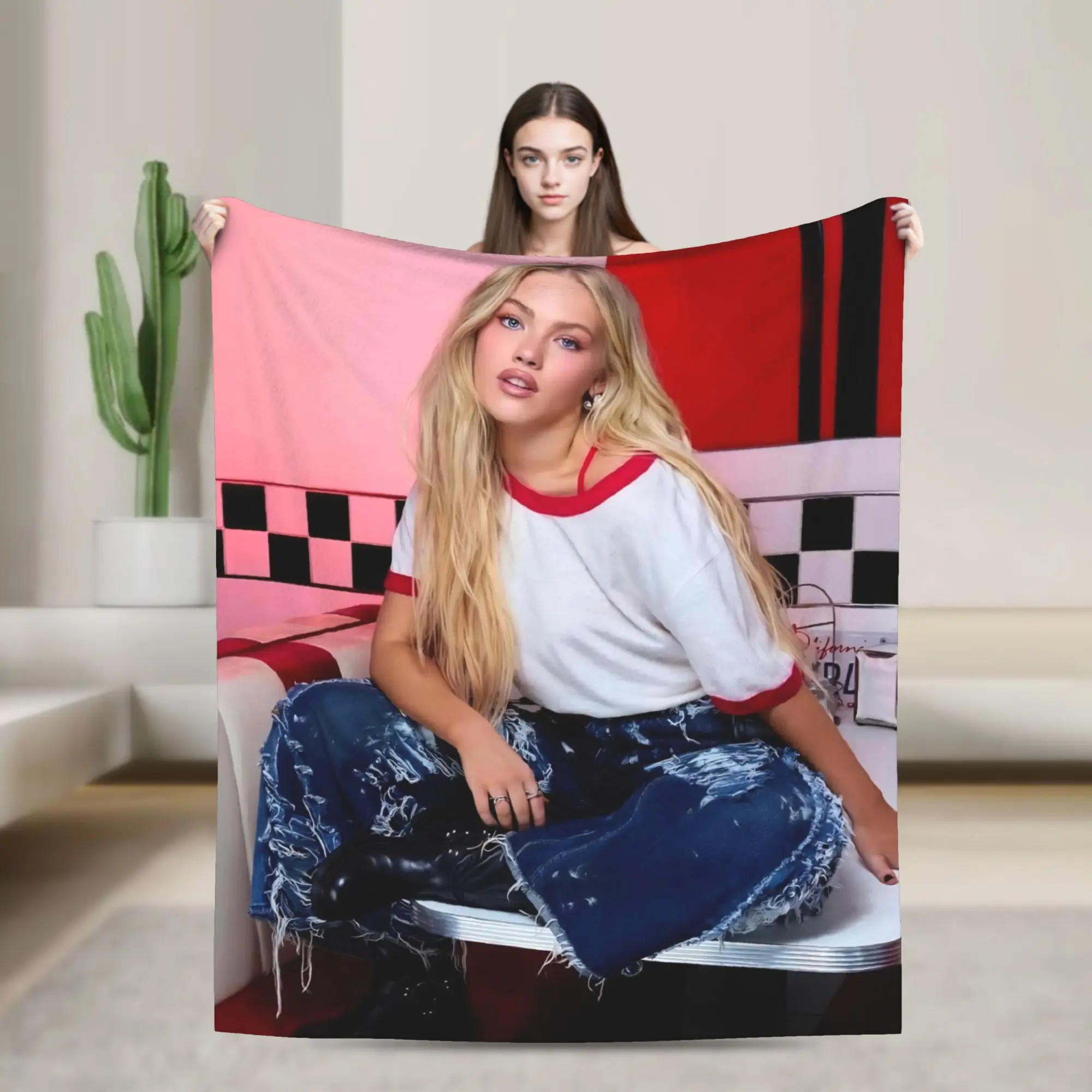 Bad Taste Freyas Singer Skyes  Flannel Throw Blanket  Blankets for Sofa Office Super Soft Bedspread