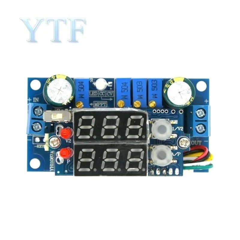 DC-DC Step Down CC/CV Charging Module Dual LED Display 5A MPPT Solar Panel Controller