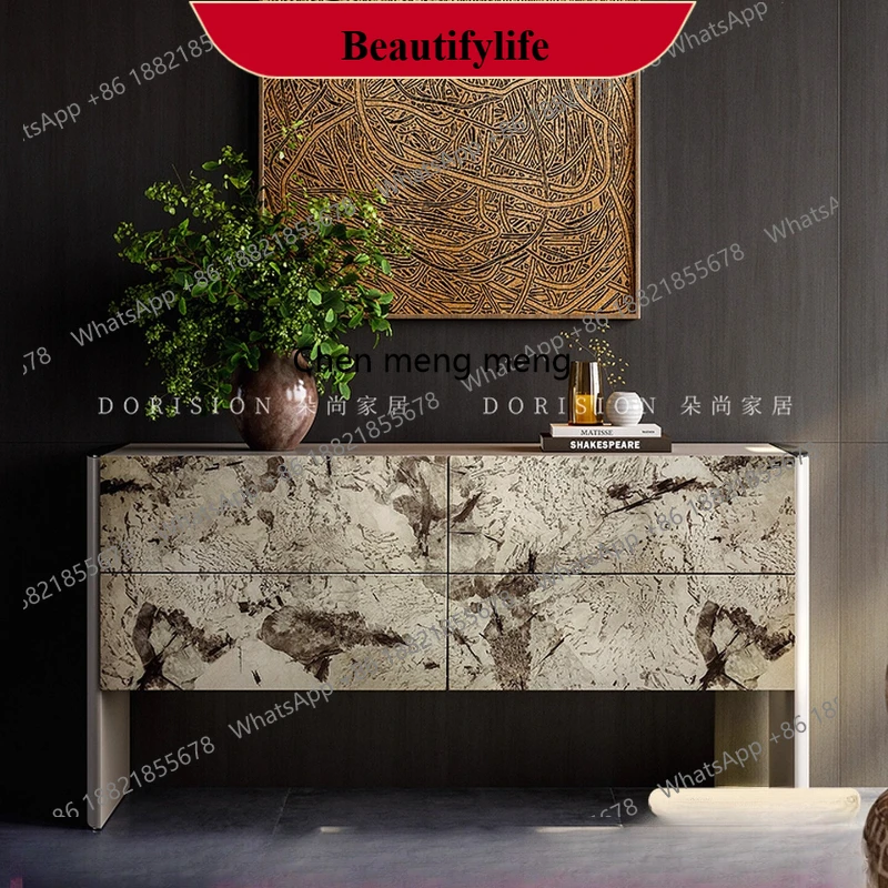 

E153 Italian light luxury door cabinet, living room door decoration cabinet, bedroom paint chest against the wall