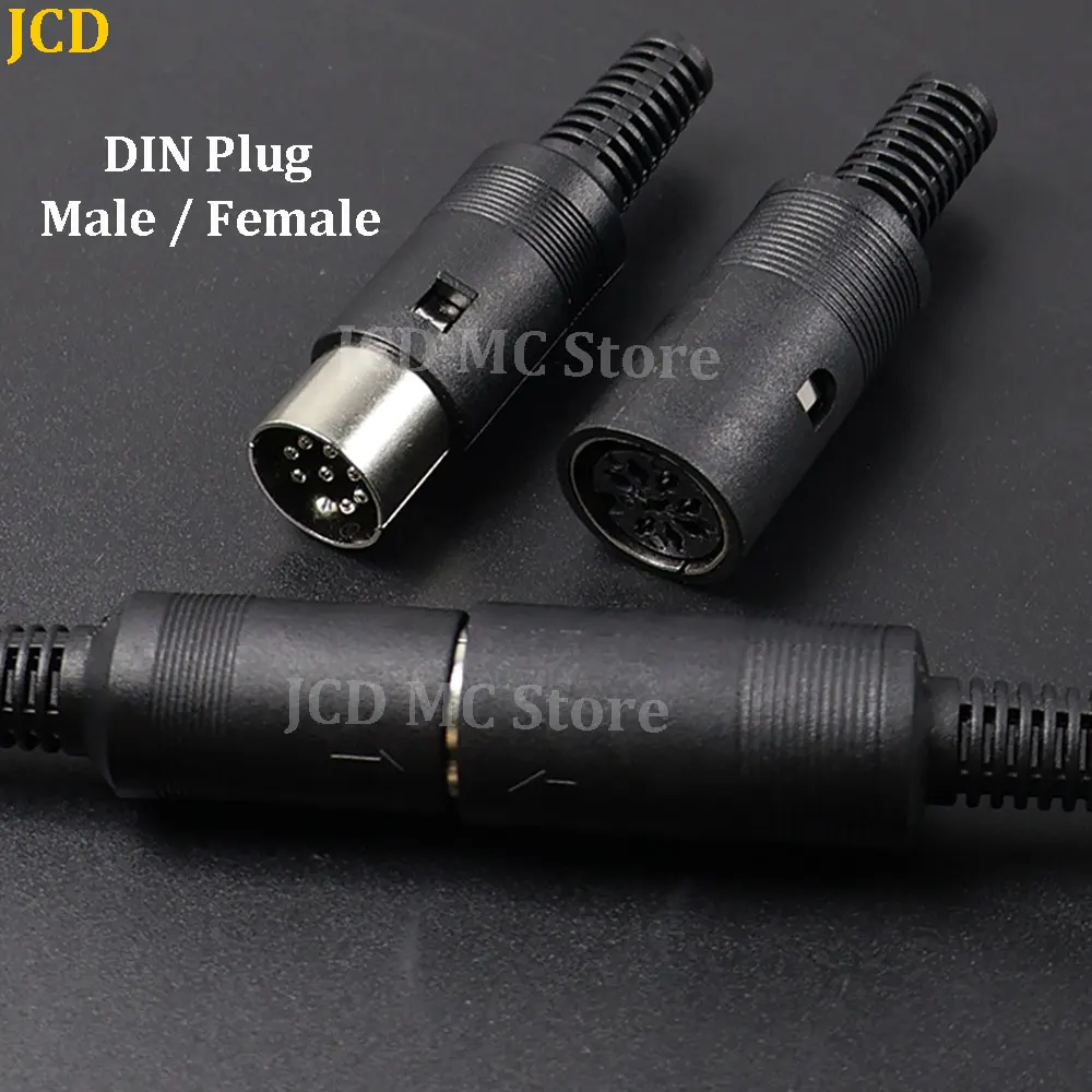 3P 4P 5P 6P 7P 8Pin DIN Male/Female Plug Jack  Terminal New with Plastic Handle Keyboard Cable Connector Adapter PS2